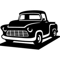 classic pickup truck silhouette