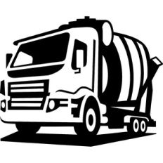 concrete mixer truck silhouette