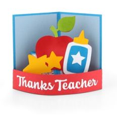 A2 Curved Pop Up Card Teacher