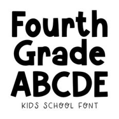 BFC Fourth Grade Chunky Kids School Font