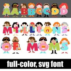 Millions of Moms Color Font