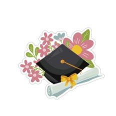 graduation cap and diploma