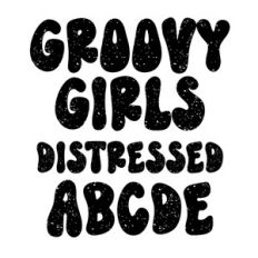 BFC Groovy Girls Distressed Textured Retro Font