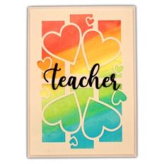 Card Hearts Windows Teacher 5x7