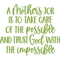 a mother's job