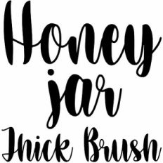 honey jar thick brush font