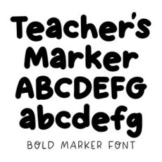 BFC Teacher's Marker School Bold Handwriting Font