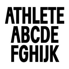 BFC Athlete Bold Block Display Sports Jersey Font
