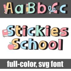 Stickies School Too Color Font