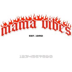 Mama Vibes Gothic Fire Logo