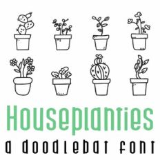 Houseplanties Doodlebat Font
