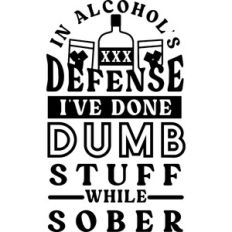 In Alcohol's Defense I've Done Dumb Stuff While Sober
