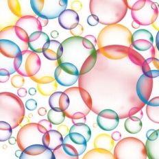 Rainbow Bubbles Background Pattern