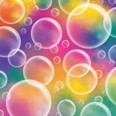 Rainbow Bubbles Background Pattern
