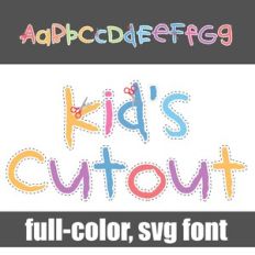 Kids Cutout Color Font