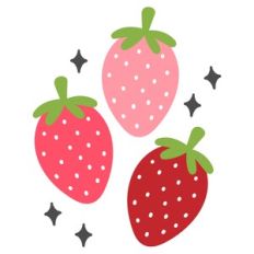 Retro Strawberries Grouping