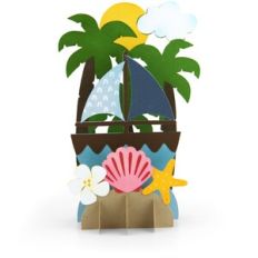 Grid Box Card Summer Sailboat