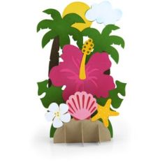 Grid Box Card Summer Hibiscus