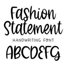 BFC Fashion Statement Handwriting Script Font