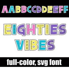 Eighties Vibes Color Font