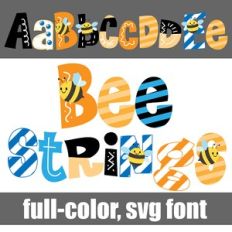 Bee Strings Color Font