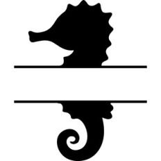 Seahorse Monogram Name Frame