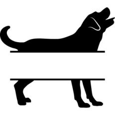 Dog Monogram Name Frame