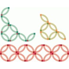 double wedding ring quilt border and corners