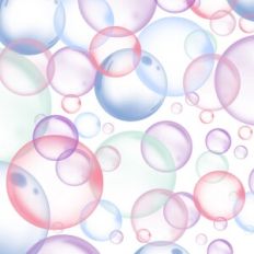 Pastel Rainbow Bubbles Background Pattern