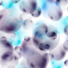 Blue Ombre Bubbles Background Pattern