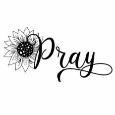 Pray Sunflower Word