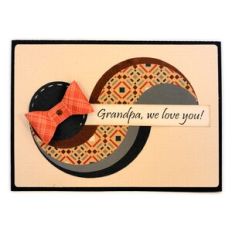Card Half Circles Layered Grandpa Love 5x7