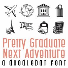 Pretty Graduate Next Adventure Doodlebat Font