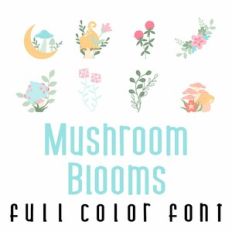 Mushroom Blooms Full Color Doodlebat Font