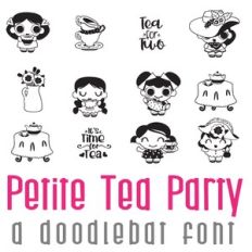 Petite Tea Party Doodlebat Font