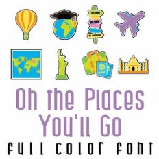 Oh the Places You'll Go Full Color Font