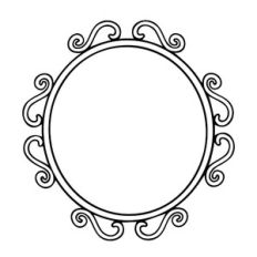 Round retro frame