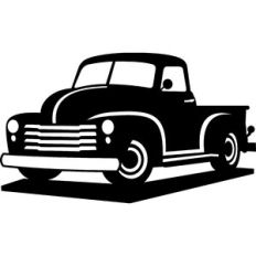 classic old truck silhouette