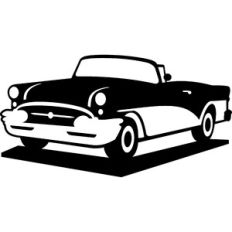 convertible old car silhouette