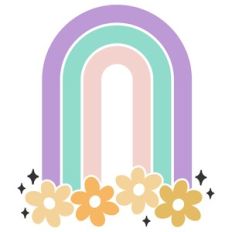 Retro Flower Rainbow