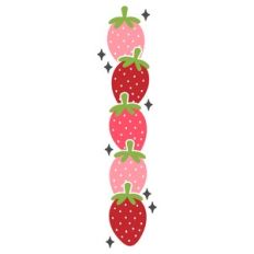 Strawberry Vertical Border cut file