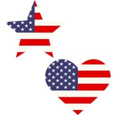 star and heart flag