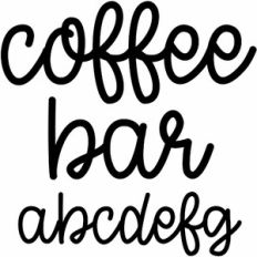 coffee bar handwriting script font