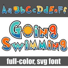 Going Swimming Color Font