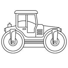 Construction Roller, coloring page outline
