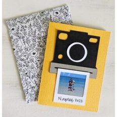 polaroid camera card and envelope
