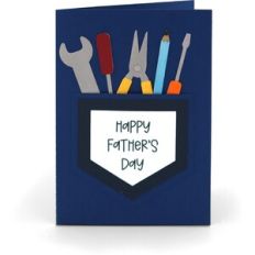 5X7 Card Father's Day Tool Pocket