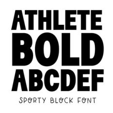 BFC Athlete Bold Version Block Sports Font
