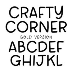 BFC Crafty Corner Bold Handwriting Planner Font
