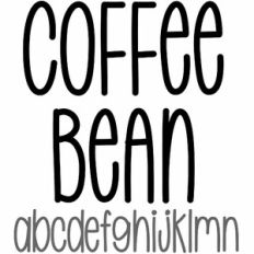 coffee bean handwriting font
